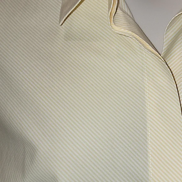 CHICOS WOMEN'S NO-IRON COTTON STRIPED POCKET-DETAIL SHIRT - Picture 5 of 10